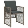 Ensemble à manger de jardin 9 pcs coussins gris résine tressée 510947510947