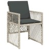 Ensemble à manger de jardin et coussins 7 pcs gris clair rotin 510952510952