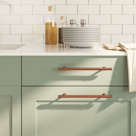 Poignées d'armoire 20 pcs bronze 192 mm acier inoxydable 510955510955