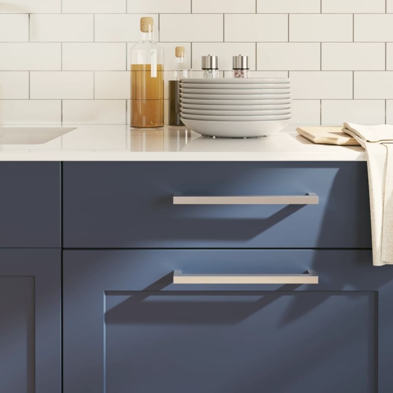 Poignées d'armoire 20 pcs argenté 224 mm acier inoxydable 510975510975