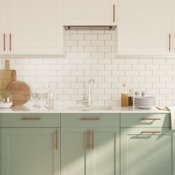 Poignées d'armoire 20 pcs bronze 128 mm acier inoxydable 510983510983