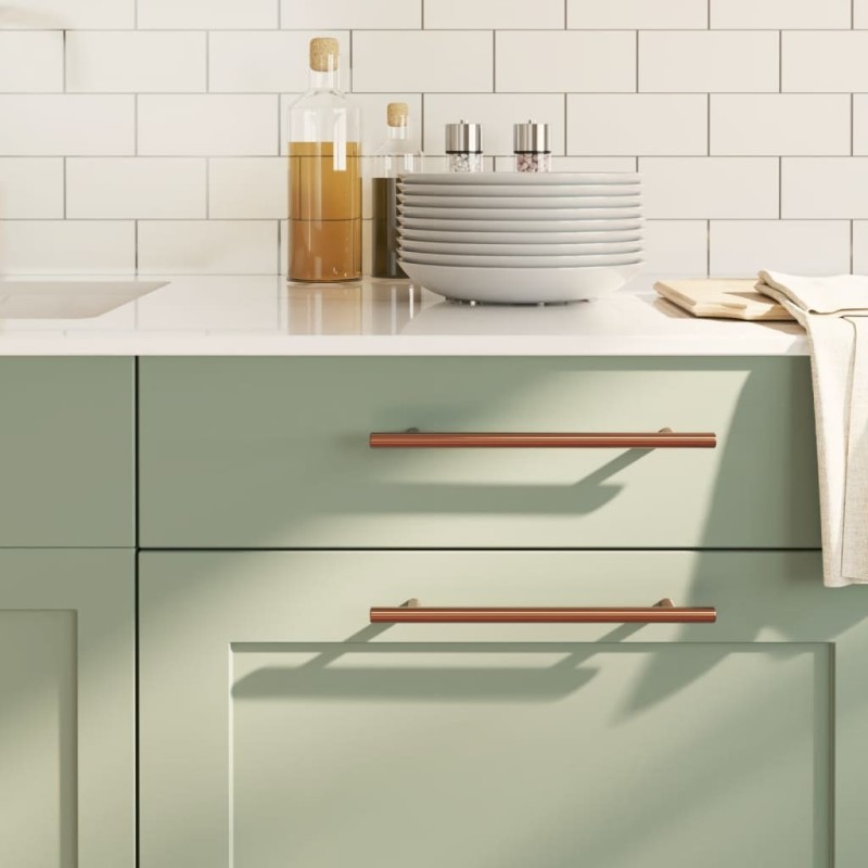 Poignées d'armoire 20 pcs bronze 192 mm acier inoxydable 510984510984