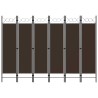 Cloison de séparation 6 panneaux Marron 240x180 cm 510986510986