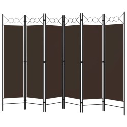 Cloison de séparation 6 panneaux Marron 240x180 cm 510986510986