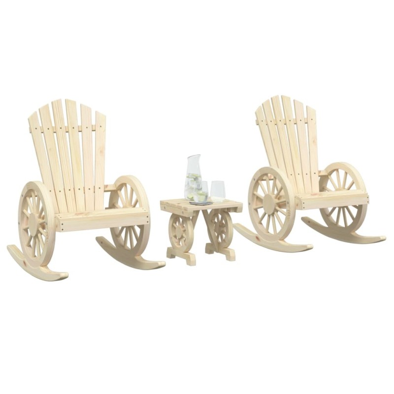 Salon de jardin 3 pcs bois de sapin massif 510987510987