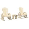 Salon de jardin 3 pcs bois de sapin massif 510987510987