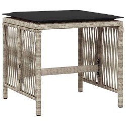 Ensemble à manger de jardin 11pcs avec coussins gris poly rotin 510988510988