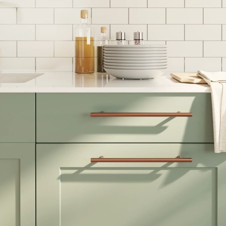 Poignées d'armoire 10 pcs bronze 224 mm acier inoxydable 511002511002