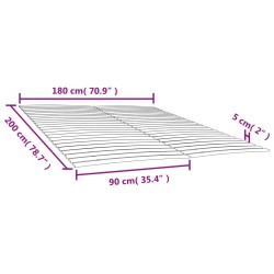 Lattes de rechange pour sommier avec 48 lattes, 2 pièces, 90 x 200 cm 511007511007