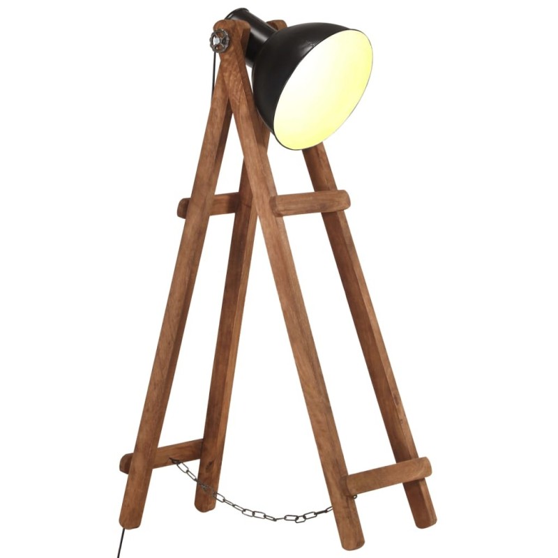 Lampadaire Noir E27 Bois de manguier massif 511013511013