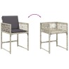 Ensemble à manger de jardin et coussins 9 pcs gris clair rotin 511020511020