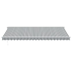 Auvent manuel rétractable anthracite et blanc 500x350 cm 511022511022