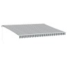 Auvent manuel rétractable anthracite et blanc 450x350 cm 511023511023