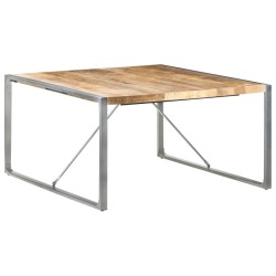 Table à manger 140x140x75 cm Bois de manguier brut 511026511026
