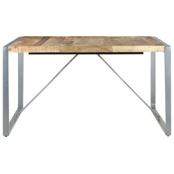 Table à manger 140x140x75 cm Bois de manguier brut 511026511026