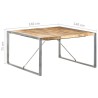 Table à manger 140x140x75 cm Bois de manguier brut 511026511026
