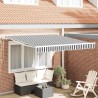 Auvent rétractable automatique anthracite et blanc 300x250 cm 511027511027