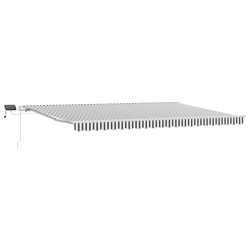 Auvent manuel rétractable avec LED anthracite blanc 500x300 cm 511030511030