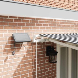 Auvent manuel rétractable avec LED anthracite blanc 500x300 cm 511030511030