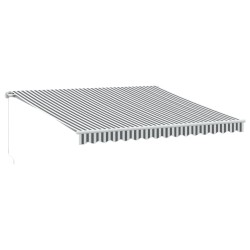 Auvent manuel rétractable anthracite et blanc 400x350 cm 511031511031