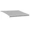 Auvent manuel rétractable anthracite et blanc 400x350 cm 511031511031