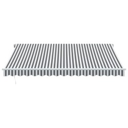 Auvent manuel rétractable anthracite et blanc 400x350 cm 511031511031