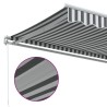 Auvent manuel rétractable anthracite et blanc 400x350 cm 511031511031