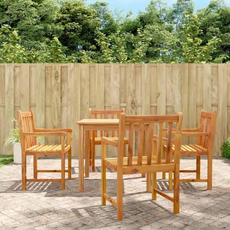 Chaises de jardin lot de 4 56x55,5x90 bois massif d'acacia 511035511035