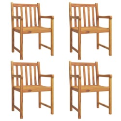 Chaises de jardin lot de 4 56x55,5x90 bois massif d'acacia 511035511035