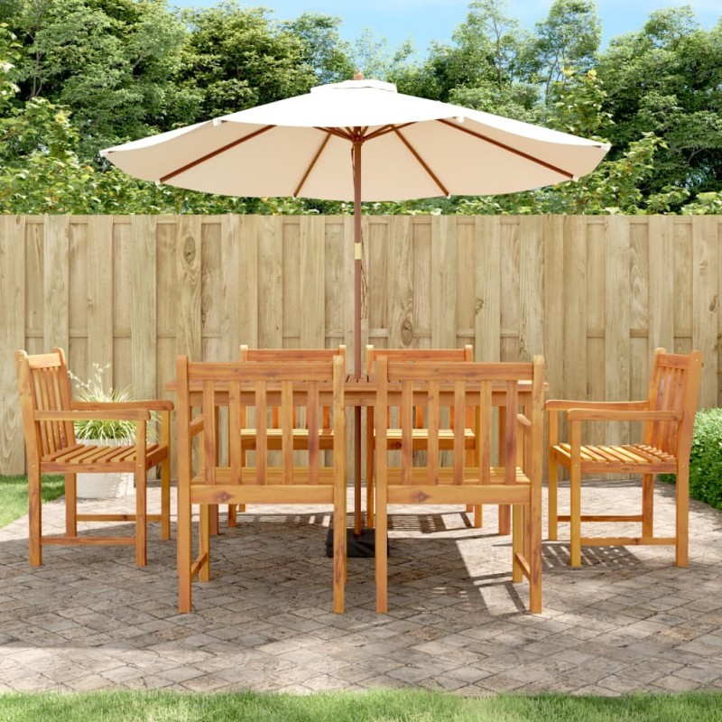 Chaises de jardin lot de 6 56x55,5x90 bois massif d'acacia 511039511039