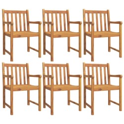 Chaises de jardin lot de 6 56x55,5x90 bois massif d'acacia 511039511039