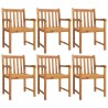 Chaises de jardin lot de 6 56x55,5x90 bois massif d'acacia 511039511039