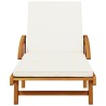 Chaises longues lot de 2 avec table bois massif d'acacia 511048511048