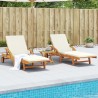 Chaises longues lot de 2 avec coussins 200x68x83 cm bois acacia 511058511058