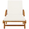 Chaises longues lot de 2 avec coussins 200x68x83 cm bois acacia 511058511058