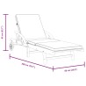 Chaises longues lot de 2 avec coussins 200x68x83 cm bois acacia 511058511058