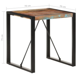 Table à manger 70x70x75 cm Bois de récupération massif 511059511059