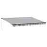 Auvent manuel rétractable anthracite et blanc 500x350 cm 511060511060