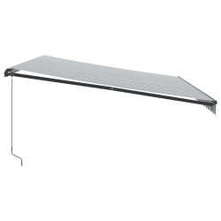 Auvent manuel rétractable anthracite et blanc 500x350 cm 511060511060