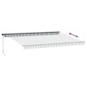 Auvent manuel rétractable anthracite et blanc 500x350 cm 511060511060