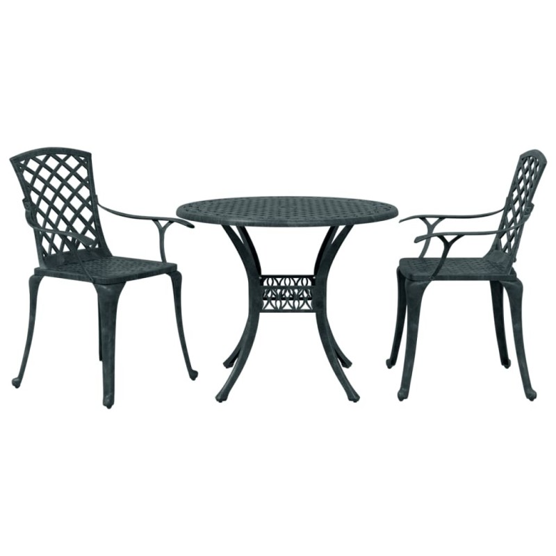 Ensemble de bistro 3 pcs vert aluminium coulé 511062511062