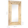 Miroir sculpté à la main 80x50x2,6 cm Bois de manguier solide 511063511063