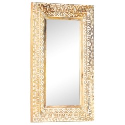 Miroir sculpté à la main 80x50x2,6 cm Bois de manguier solide 511063511063