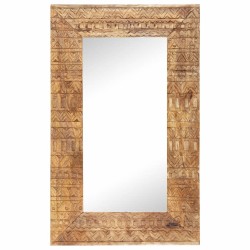 Miroir sculpté à la main 80x50x2,5 cm bois de manguier solide 511064511064