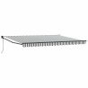Auvent rétractable anthracite et blanc 4,5x3 m tissu/aluminium 511066511066