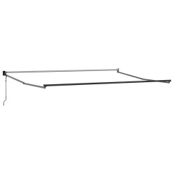 Auvent rétractable anthracite et blanc 4,5x3 m tissu/aluminium 511066511066