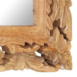 Miroir sculpté à la main Marron 110x50 cm Bois de manguier 511067511067