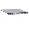 Auvent rétractable anthracite et blanc 3,5x2,5m tissu/aluminium 511068511068