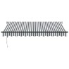 Auvent rétractable anthracite et blanc 3,5x2,5m tissu/aluminium 511068511068