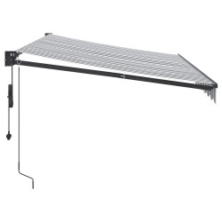 Auvent rétractable anthracite et blanc 3,5x2,5m tissu/aluminium 511068511068